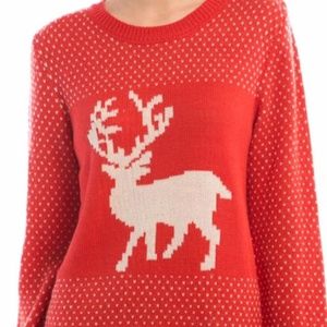 Coral Deer Sweater